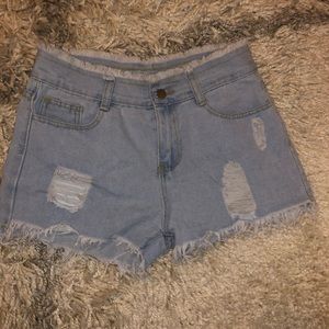 Ripped Jean Shorts